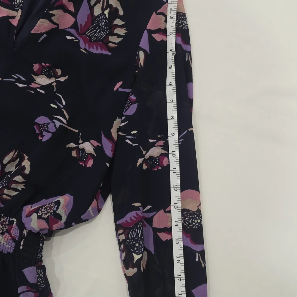 J.Crew Factory Floral Smocked-Waist Dress Size XS - Picture 7 of 10